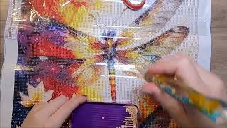 Diamond Painting Time Lapse  Dragonflies [upl. by Ninnette244]