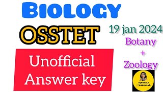 osstetUnofficial Answer keyOSSTETBiologyBotanyZoology [upl. by Rhee]