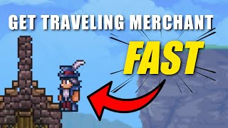 How To Get the Traveling Merchant Quickly In Terraria [upl. by Aleit142]