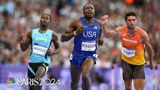 Grant Holloway leaves field IN THE DUST with blazing 110m hurdle semi  Paris Olympics  NBC Sports [upl. by Jit]