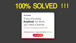 AnyDesk License Warning Reset  If you are using any desk for work you need a license  SOLVED [upl. by Annadroj]