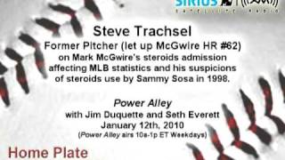 Steve Trachsel former pitcher on Mark McGwire and Sammy Sosa steroids use  SiriusXM Radio [upl. by Ahsert]