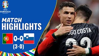 Portugal vs Slovenia  00 30  Highlights  UEFA Euro 2024  diogo costa penalty saves [upl. by Aluin495]