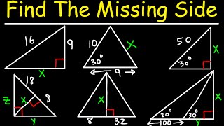 How To Calculate The Missing Side Length of a Triangle [upl. by Jodoin]