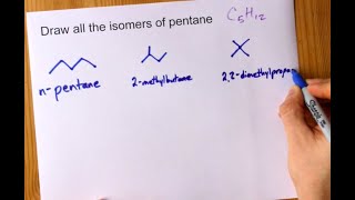 Draw All the Isomers of Pentane [upl. by Eenot861]