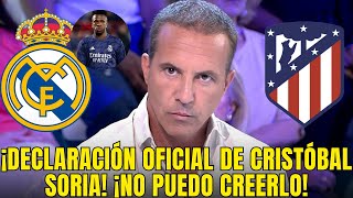 ¡MIRA LO QUE PIDIÓ CRISTÓBAL SORIA ¡NADIE ESPERABA ESTO ¡SORPRENDIÓ A TODOS REAL MADRID HOY [upl. by Costanza]