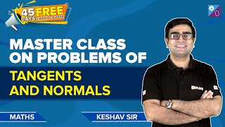 Solving Tangents and Normals JEE Important QuestionsProblems for JEE Mains 2023  Keshav Sir [upl. by Anhpad848]