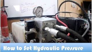 How to Set a Hydraulic Relief Valve [upl. by Vanhomrigh]