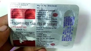 Lipicard160 tabletFenofibrate 160 Mg tabletLipicard 160 tablet uses amp Side effect in Hindi [upl. by Drofnil]