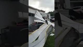 FL DUNEDIN tornado damage honeymoon park mobile home damages 1012 wow [upl. by Lebatsirc]