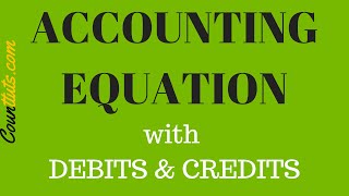 Accounting Equation  with Debits and Credits  Explained with Examples [upl. by Daria]