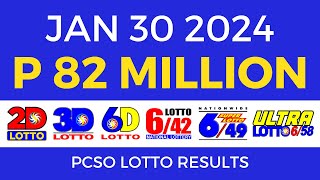 Lotto Result January 30 2024 9pm PCSO [upl. by Braeunig]