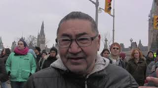 ‘A sad day’ Protest held in Ottawa over RCMP arrests at BC blockade [upl. by Nudd]