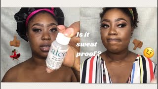 ALCONE STOP THE SWEAT REVIEW  IS IT SWEAT PROOF amp OILY SKIN FRIENDLY  MZ JWAN [upl. by Inigo160]