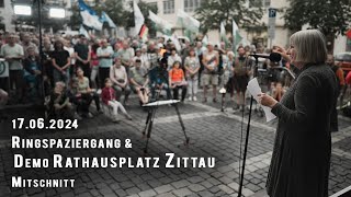 Spaziergang und Montagsdemo 17062024 in Zittau [upl. by Selmore]