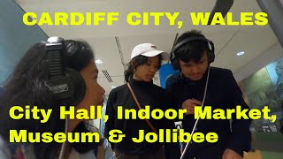 CARDIFF WALES  CITY HALL INDOOR MARKET and MUSEUM [upl. by Aramak]