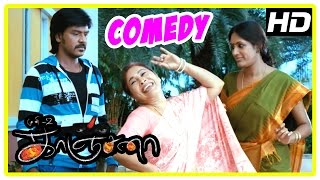 Kanchana  Tamil Movie Comedy  Part 1  Raghava Lawrence  Kovai Sarala  Devadarshini  Muni 2 [upl. by Assiran143]