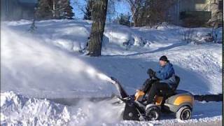 Stiga Park Schneefräse amp KastenAnhängestreuer [upl. by Ahsirat]