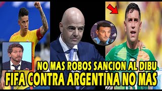 REACCIONO A FIFA TOMA ACCIONES CONTRA ARGENTINA Y DIBU MARTINEZ COLOMBIA JUSTA GANADORA [upl. by Suinuj]