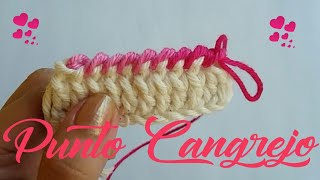 PUNTO CANGREJO EN CROCHET CROCHET CRAB STITCH [upl. by Casper]