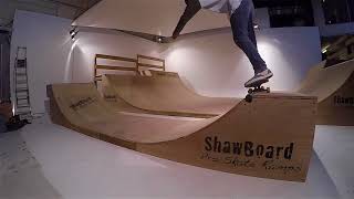 Half pipe mini  Garage ramp SB Skate Ramps Shawboard [upl. by Nalek]