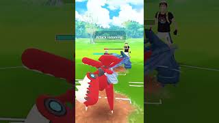 Mega Scizor Vs Metagross Steel Battle in pokemongo [upl. by Shotton]