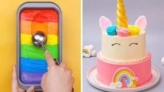 How to Make Unicorn Cake Decorating Ideas  Easy Colorful Cake Hacks Compilation  So Yummy Cake [upl. by Leclair]