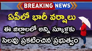 AP School Holidays Latest News 2024 Due to Heavy Rains  AP School Holidays  AP Rain Latest News [upl. by Annovad]