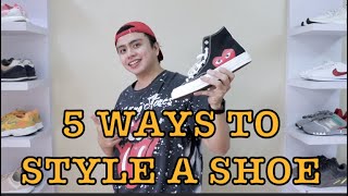 5 WAYS TO STYLE A SHOE  CDG CONVERSE [upl. by Archibold1]