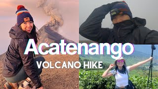 Acatenango Overnight Hike in Guatemala Watch volcano erupts at 13000ft  late hike to Vocan Fuego [upl. by Arek530]