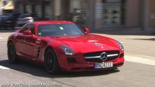 Mercedes SLS AMG almost CRASH  Crazy Overtake [upl. by Retniw]