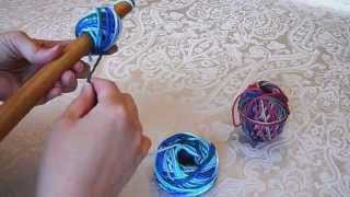 Using a Nostepinne to Wind Two Styles of CenterPull Balls of Yarn [upl. by Ane]