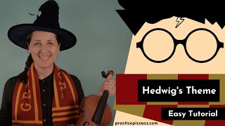 Hedwigs Theme violin from Harry Potter easy violin tutorial [upl. by Noswad395]