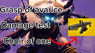 Damage testing choir of one in grasp of avarice [upl. by Malloch]