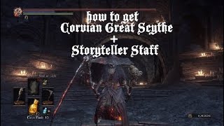 DS3 How To Get Corvian Great Scythe  Storyteller Staff [upl. by Tunnell]