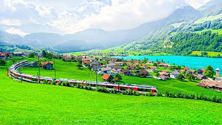 Lungern a fantastic Swiss village with a magical lake 🇨🇭 Switzerland 4K [upl. by Landsman]