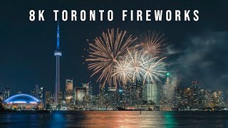 8K Panoramic Toronto Fireworks Celebration 20162019 [upl. by Hecht13]