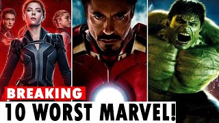 Marvel Studios 10 Worst MARVEL CINEMATIC UNIVERSE Movies Ranked [upl. by Carlile757]