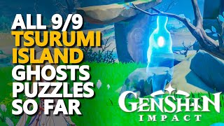 All Tsurumi Island Ghosts Genshin Impact Spirits [upl. by Delp90]