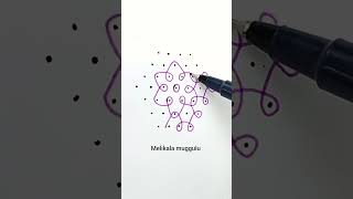 Melikala muggulu with 7dots sikkukolam indianart muggulu indianculture yt ytshorts telugu [upl. by Ablasor]