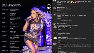 Carrie Underwood Tour 2024 Fans Are UPSET At HER [upl. by Inilam701]