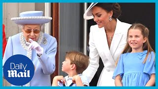 Queens Platinum Jubilee best moments from Trooping the Colour  Highlights [upl. by Anyala226]