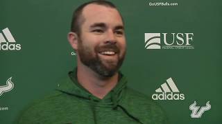 USF Football Gasparilla Bowl Media Availability Coach Burke St Felix Cronkrite [upl. by Eak]