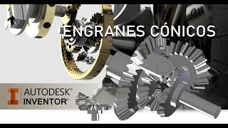 DISEÑO DE ENGRANAJES CÓNICOS EN INVENTOR [upl. by Luzader]