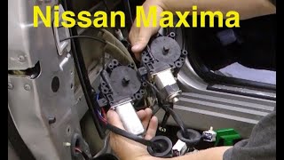 Nissan Maxima window motor regulator and switch replacement [upl. by Tonie118]