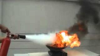 Fire Extinguisher CO2 Demo On Kitchen [upl. by Einahpetse]