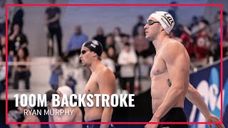 Ryan Murphy Finishes First in 100M Backstroke  2024 TYR Pro Swim Series Westmont [upl. by Scully]