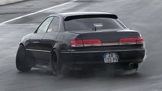 Toyota Mark II JZX100 Drifting On Track amp Sound [upl. by Okomom]