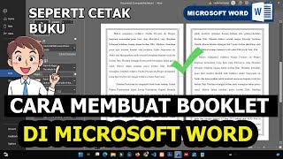 cara membuat buku di word  cara membuat booklet [upl. by Aicelef273]