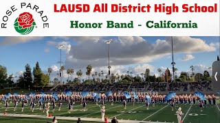 Rose Parade Bandfest 2024  LAUSD All District High School Honor Band [upl. by Nylesoj]